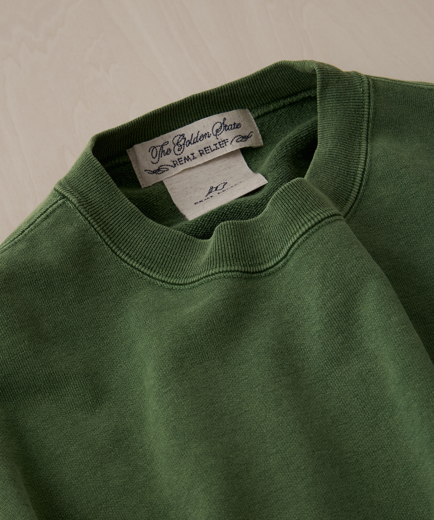 SP加工裏毛BIGサイズクルー REMI RELIEF