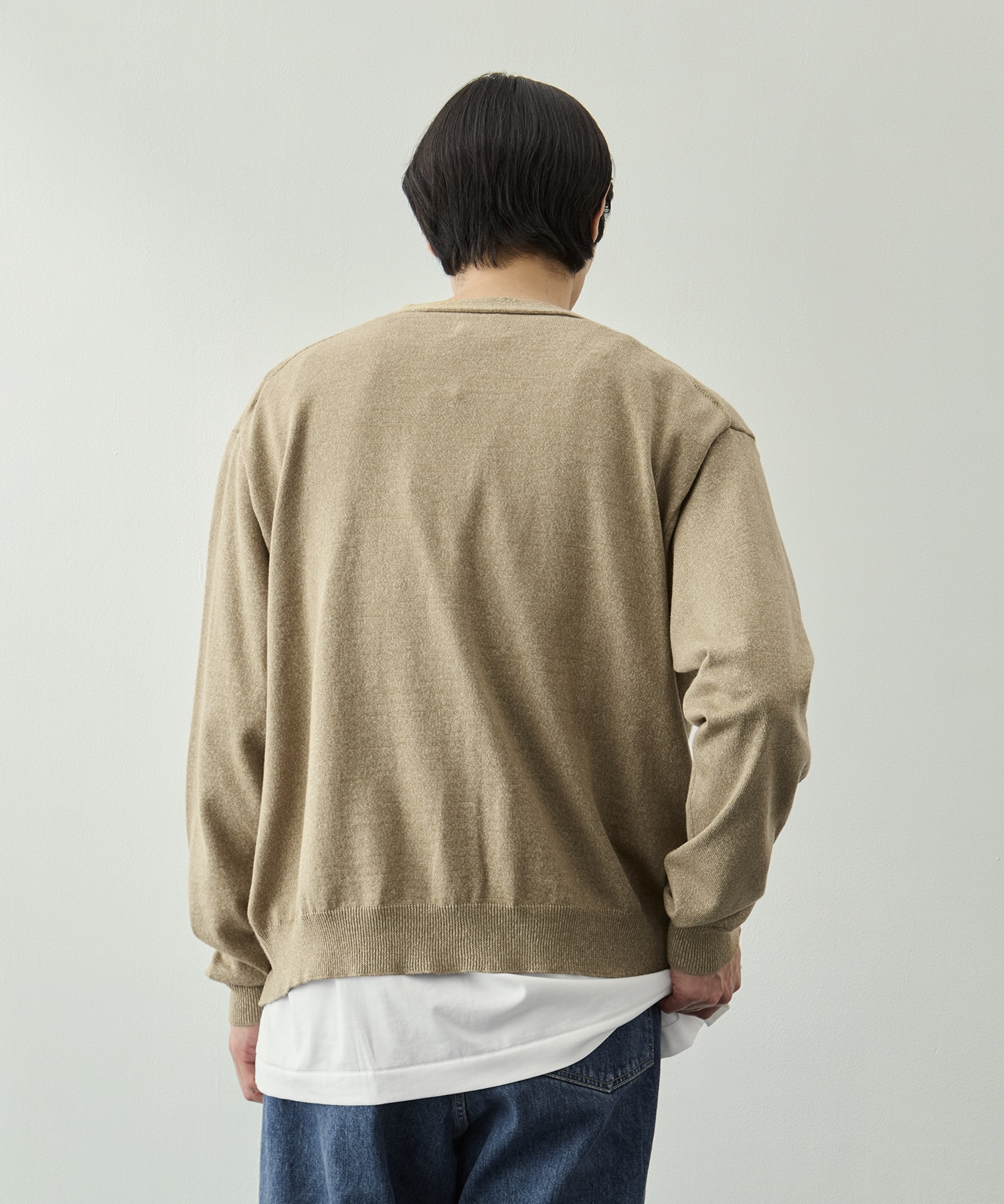 コットンリネンニットカーディガン KEY TIMEZ