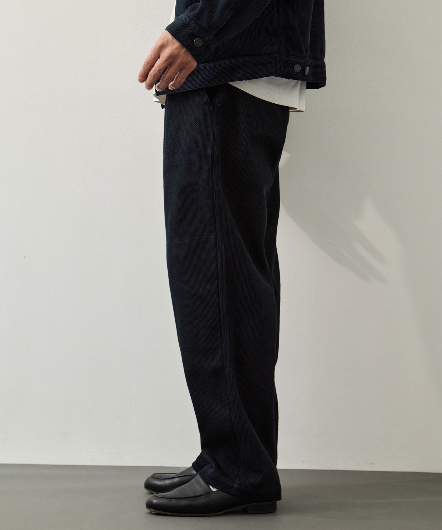 SASHIKO PANTS-OVERDYE MOMOTARO JEANS