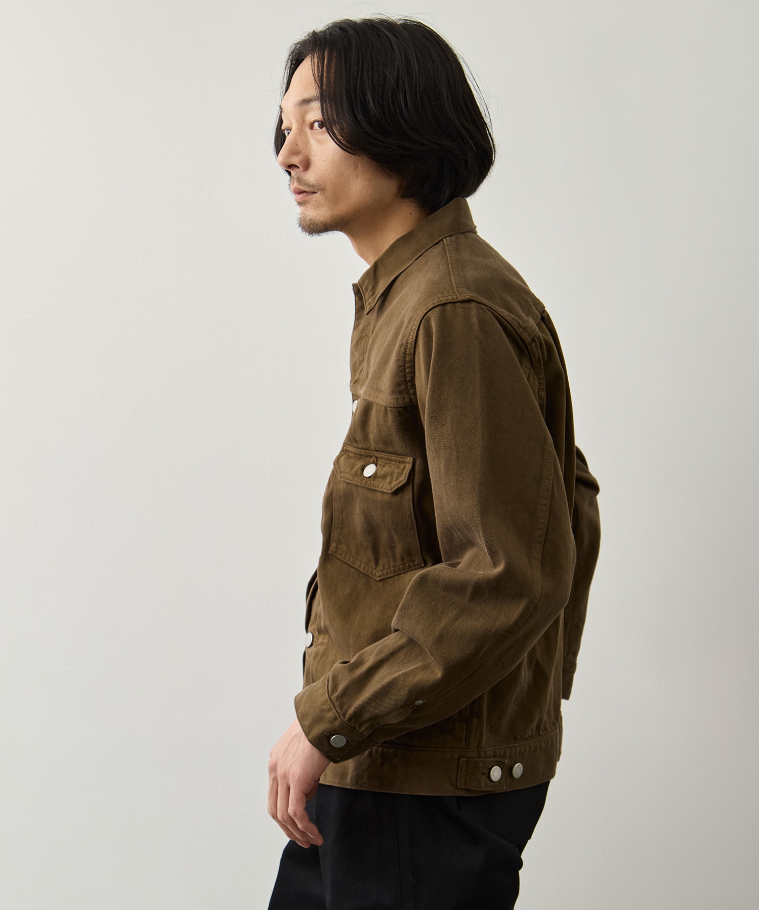 #002 DENIM JKT - MOSS MOMOTARO JEANS