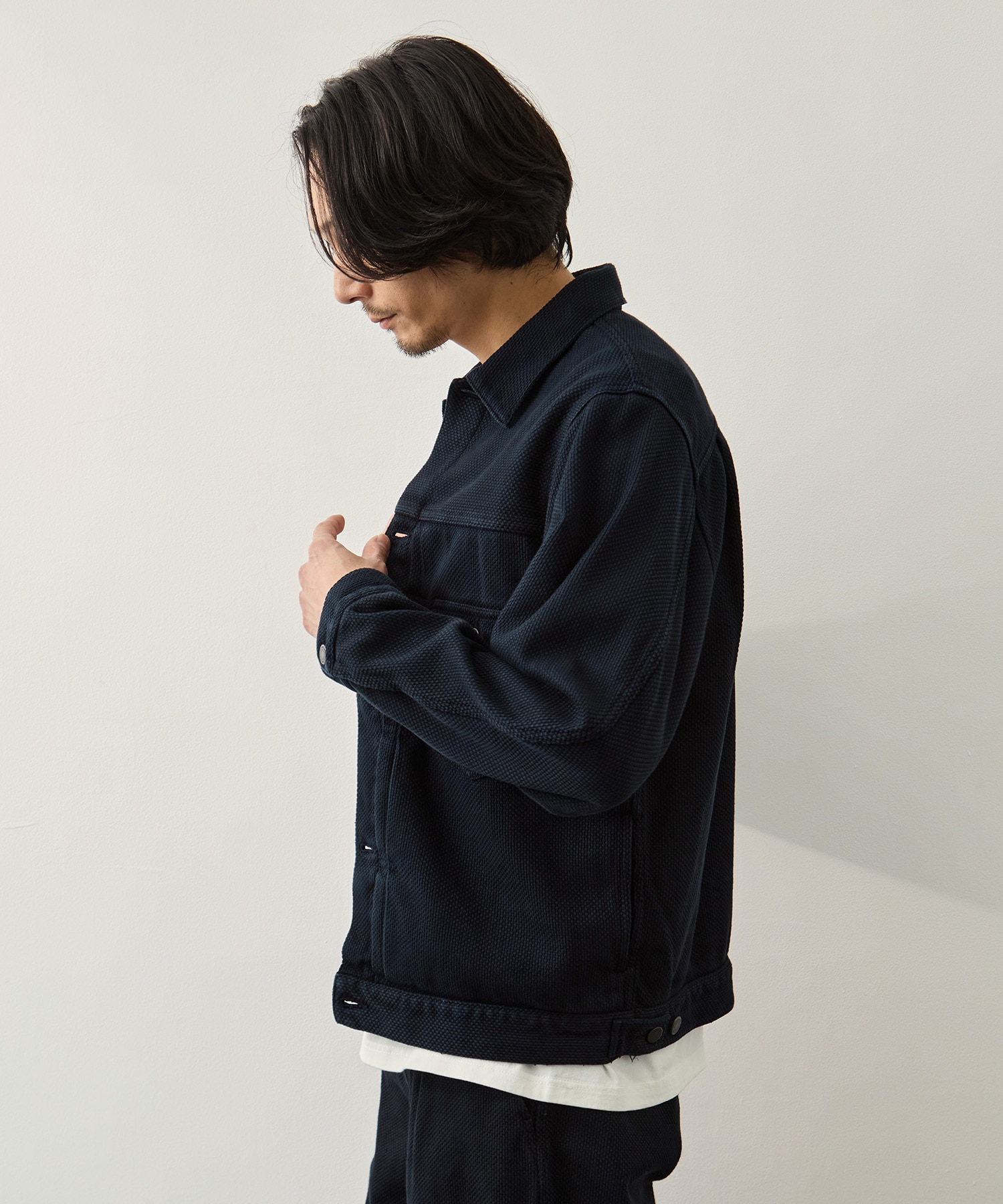 SASHIKO JACKET#002 OVERDYE MOMOTARO JEANS
