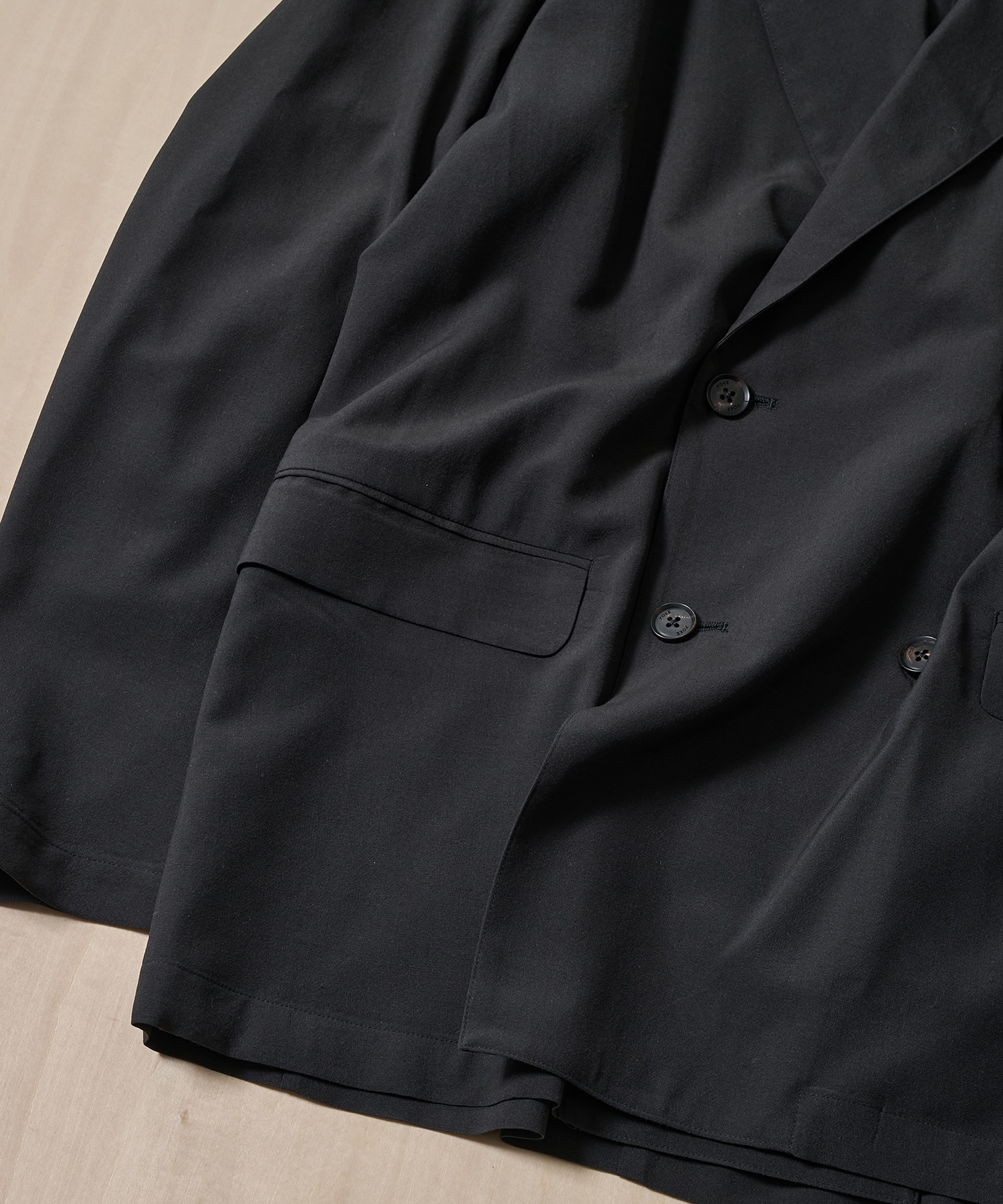 Wool Washer Tropical Double Breasted Jacket YOKE