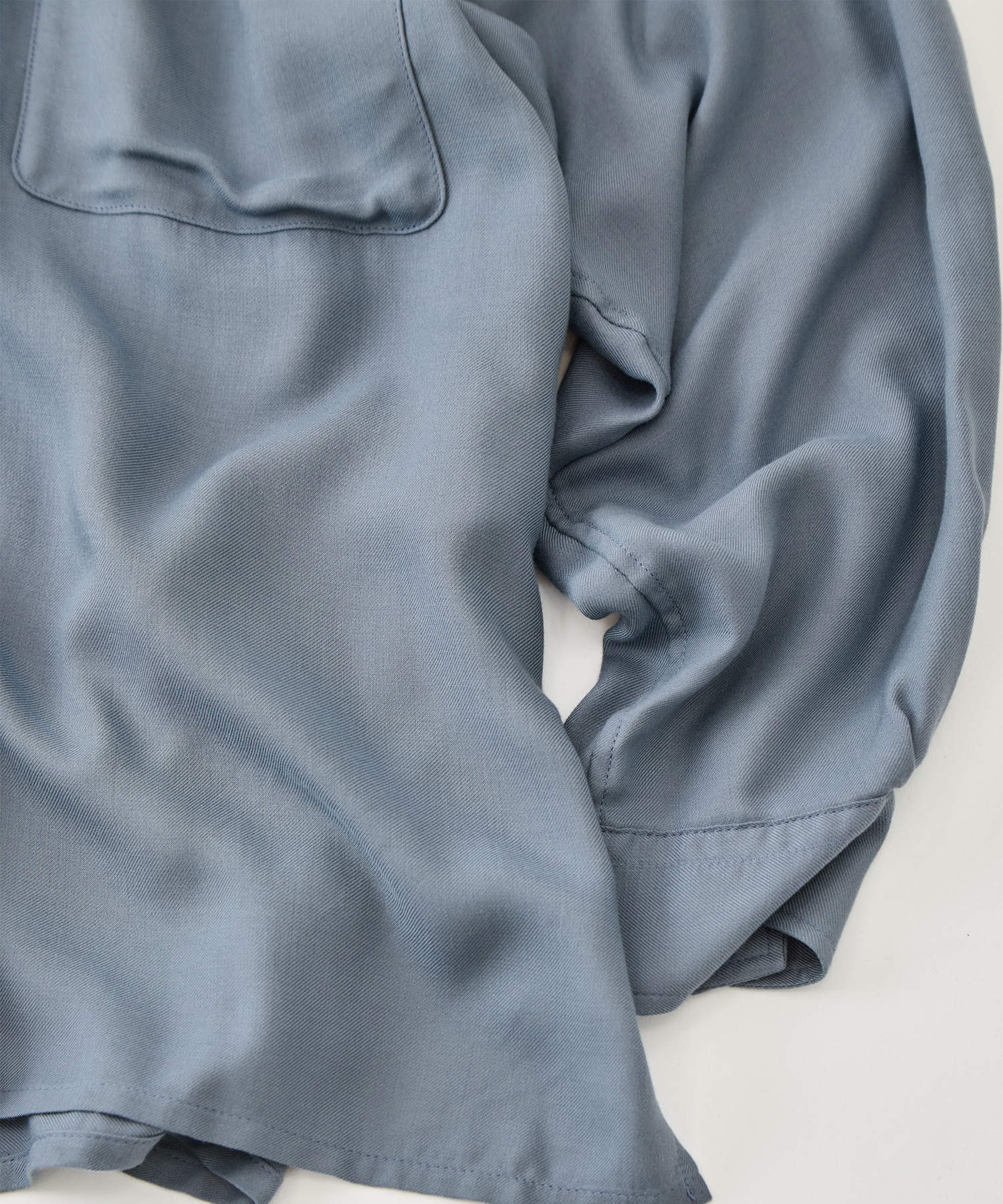 Modal Double Pocket Open Collar Shirt YOKE