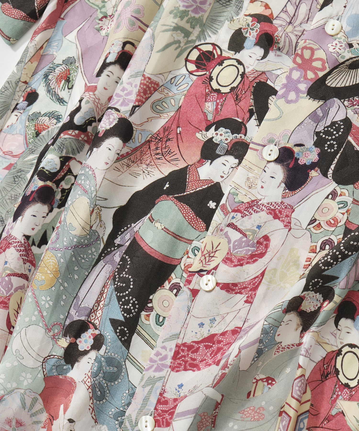 SILK CUPRO SHORT SLEEVE ALOHA SHIRT〈MAIKO〉 NIPOALOHA