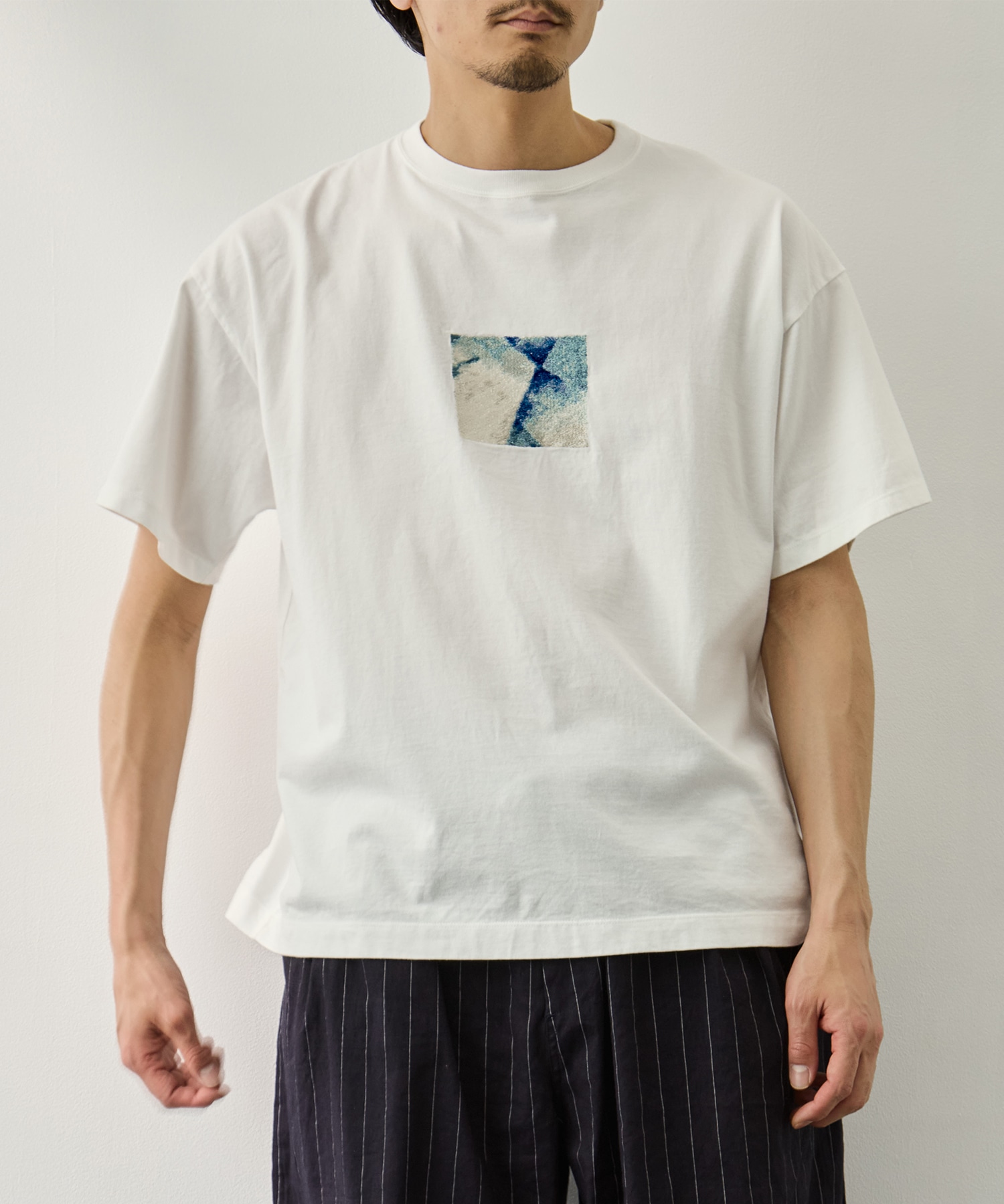 Abstract Embroited T-shirt YOKE
