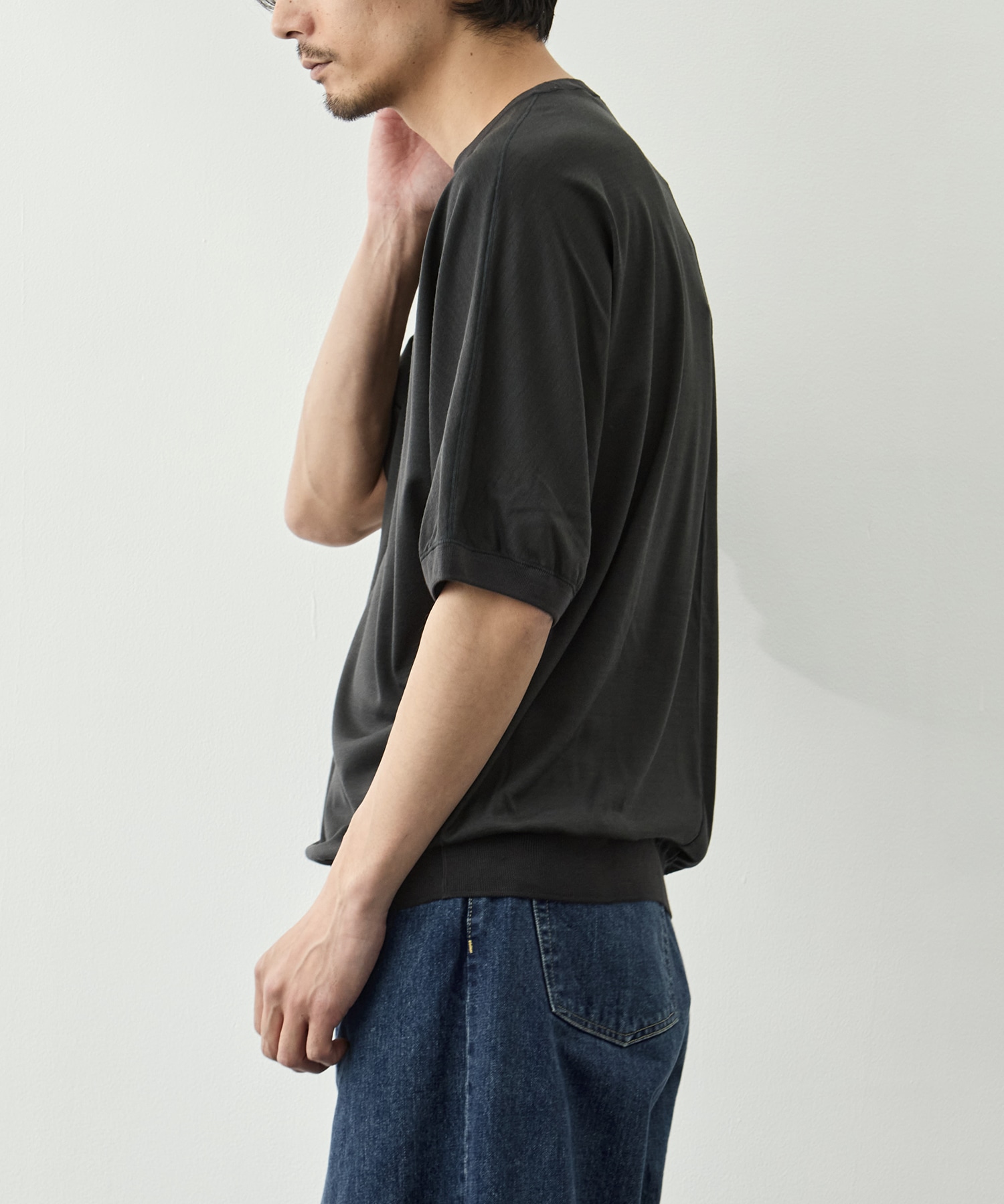 Knit Crew Neck Half Sleeve Pull Over GOOD PEOPLE GOOD STITCHING GOOD PRODUCT
