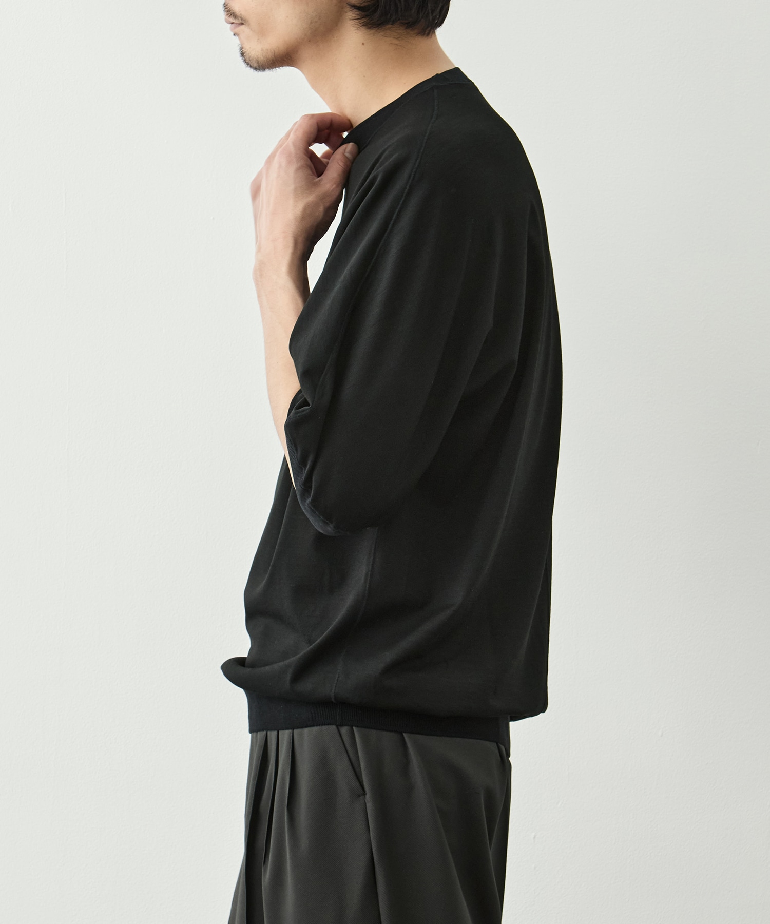 Knit Crew Neck Half Sleeve Pull Over GOOD PEOPLE GOOD STITCHING GOOD PRODUCT
