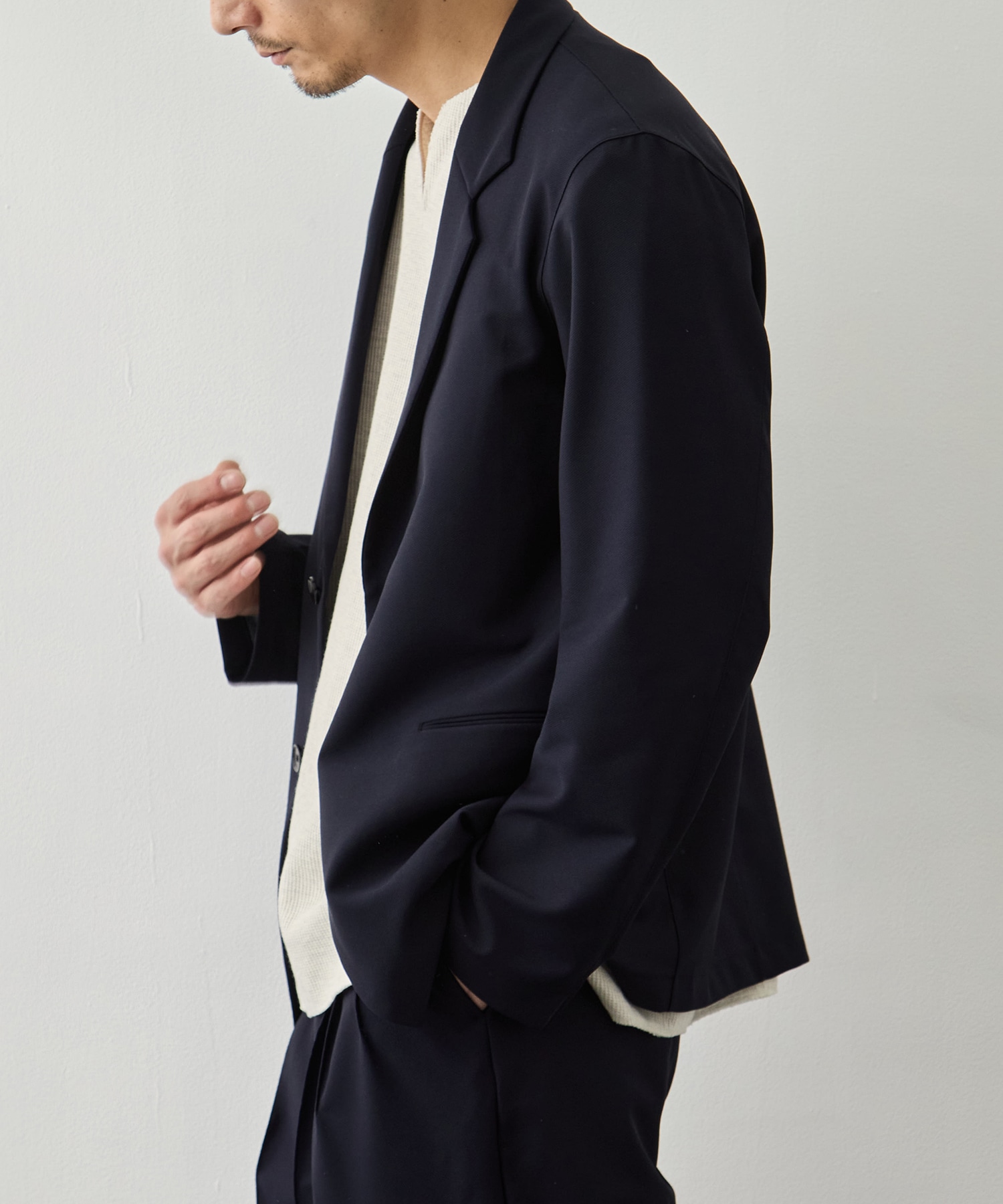 Single Breasted Easy Jacket GOOD PEOPLE GOOD STITCHING GOOD PRODUCT
