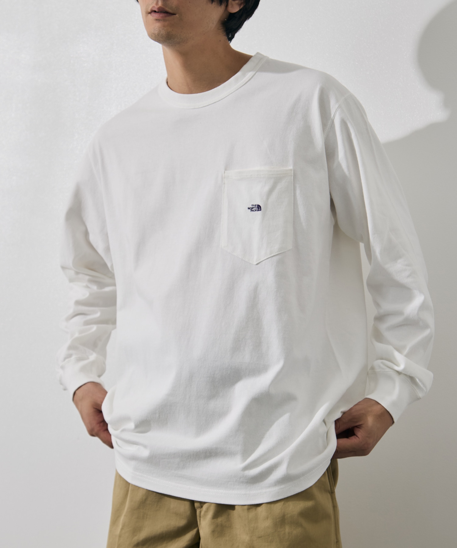 8oz Field Long Sleeve Pocket Tee THE NORTH FACE Purple Label