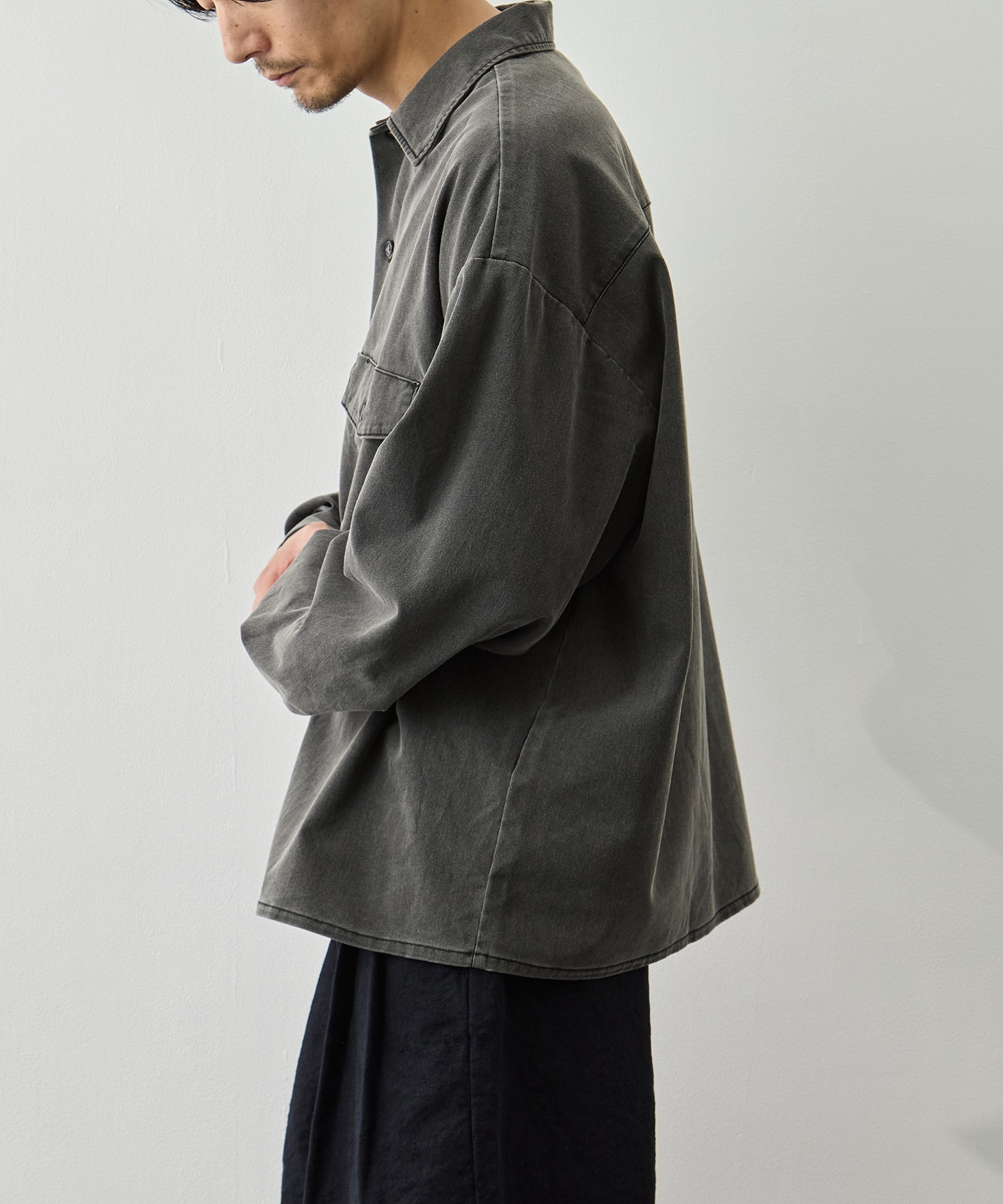 Pigment Coating T/R Twill L/S Work Shirt COOTIE PRODUCTIONS