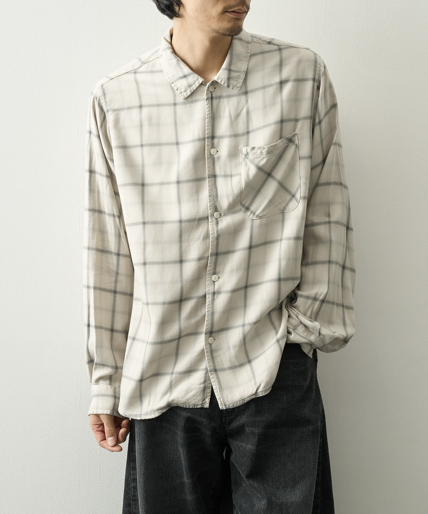 レーヨンツイルチェックシャツ REMI RELIEF