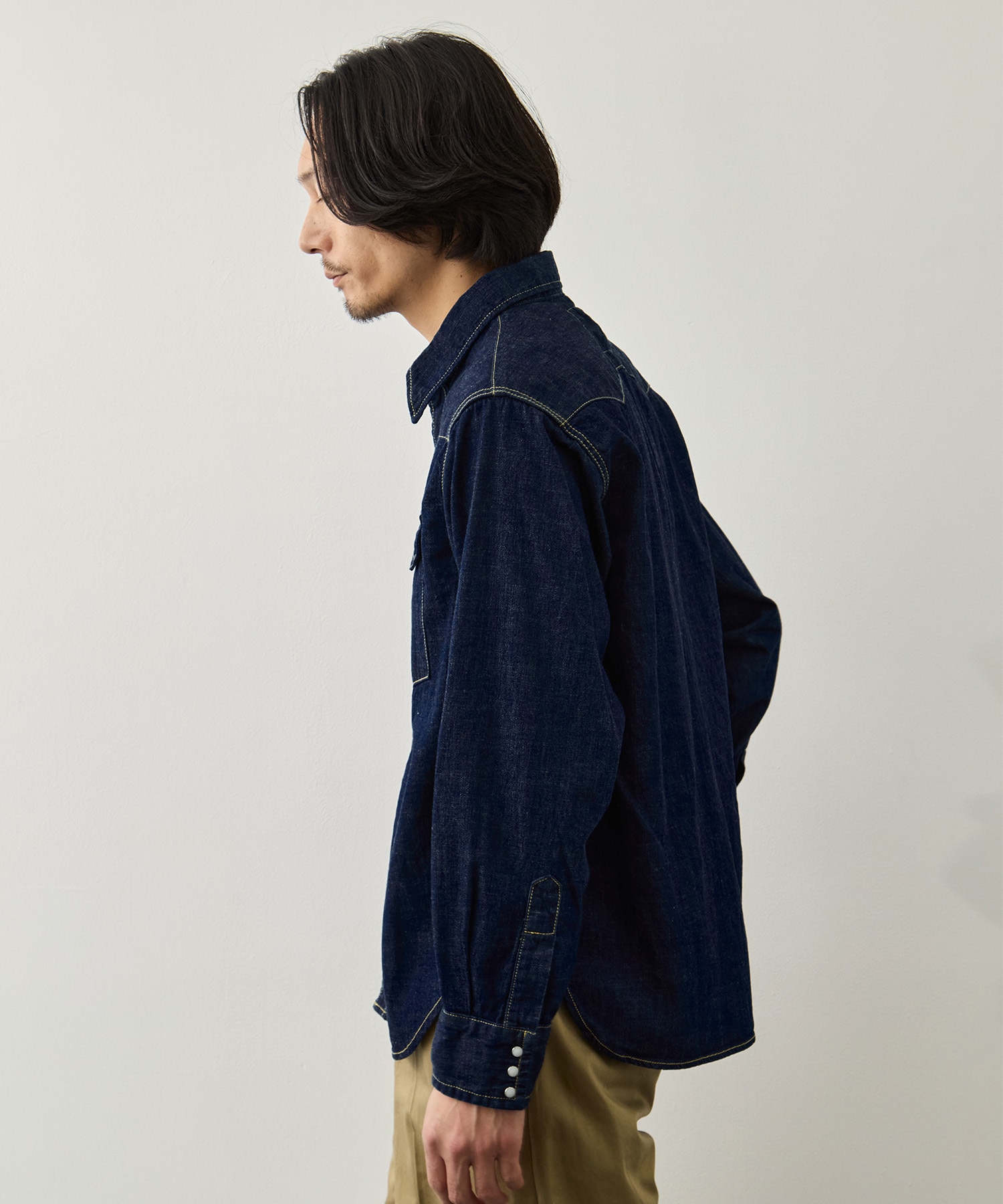 OW 8.5oz DENIM WESTERNSHIRT(ノコギリ型フラップ) REMI RELIEF