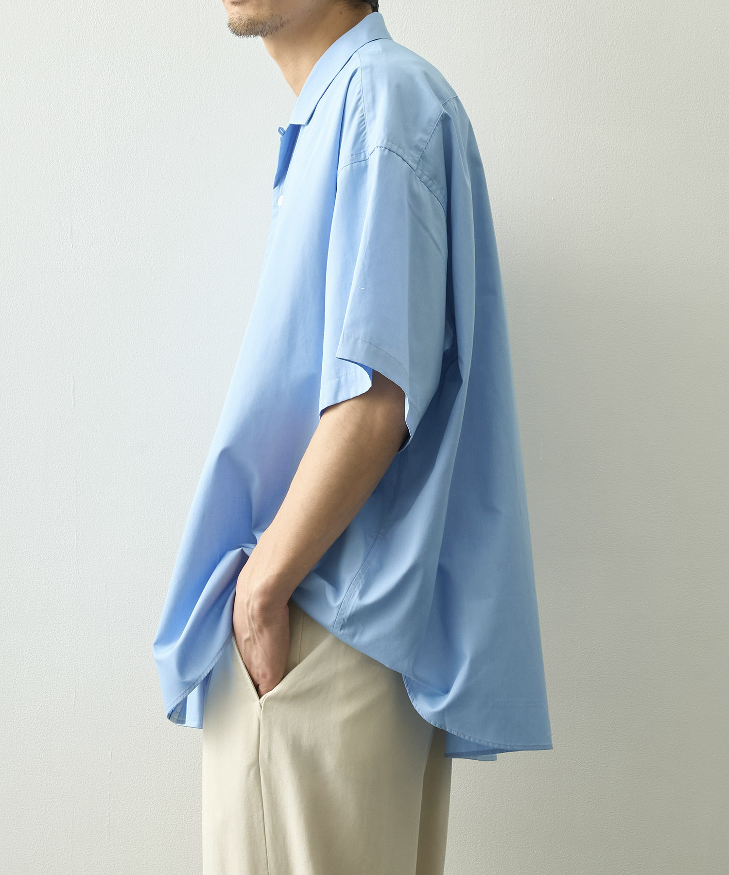 P/C OPEN COLLAR SS SHIRT S.F.C