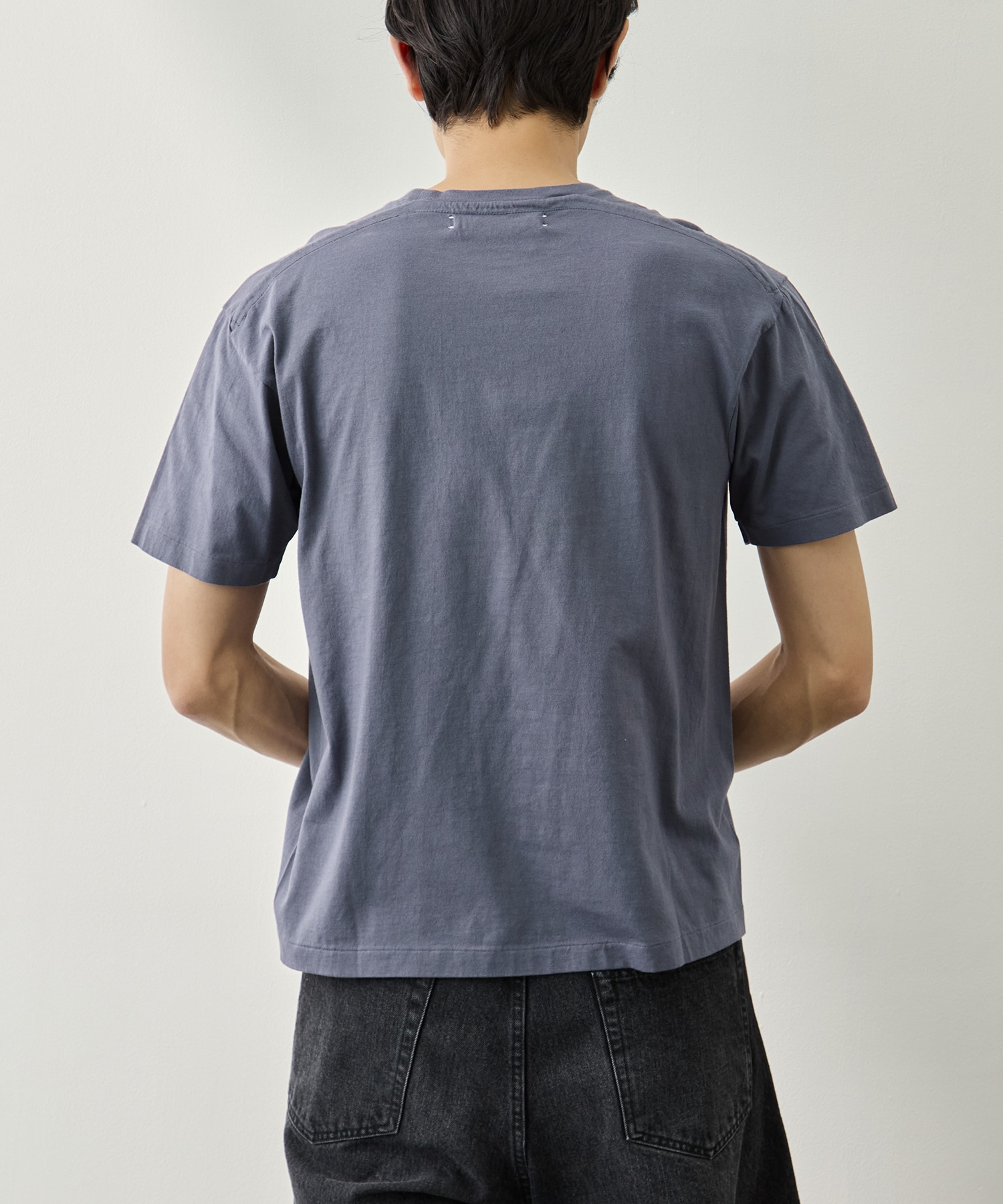 度詰めTシャツ　ポケット付き YAECA