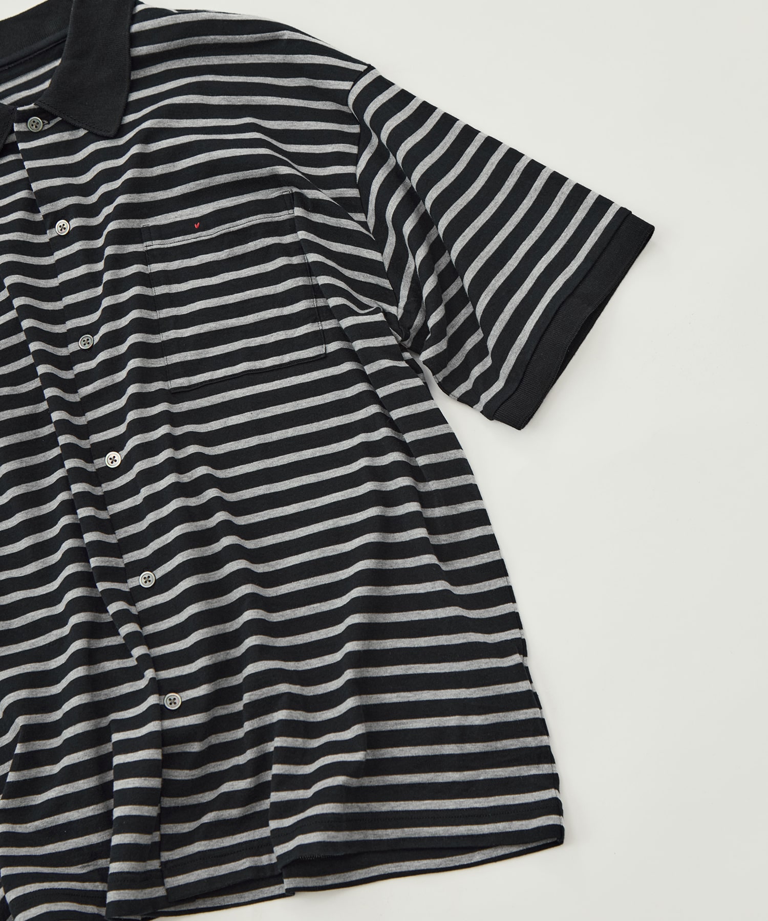 PC-006-3998-0010/BK/H.W BTNK BRDR OPN POLO SHIRT PORTER CLASSIC