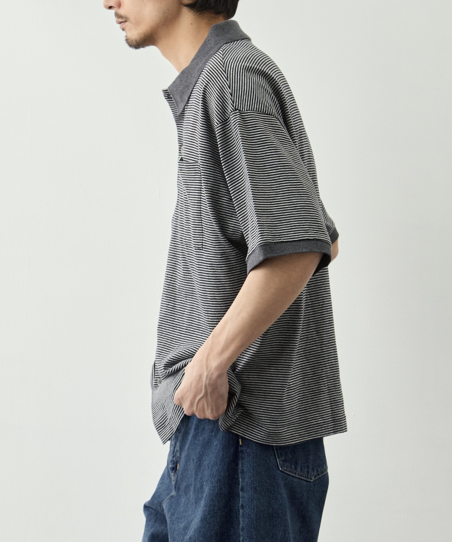 PC-006-3998-0015/G.BK/H.W BTNK BRDR OPN POLO SH PORTER CLASSIC