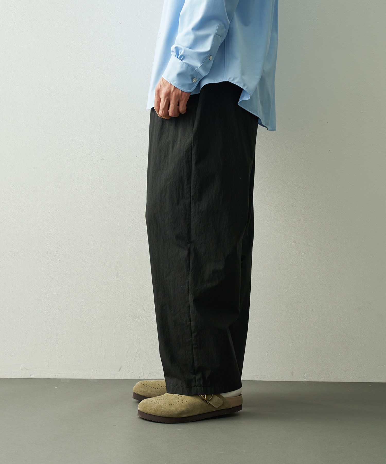 PC-035-3942-0010/BLACK/POPLIN EASY PANTS PORTER CLASSIC