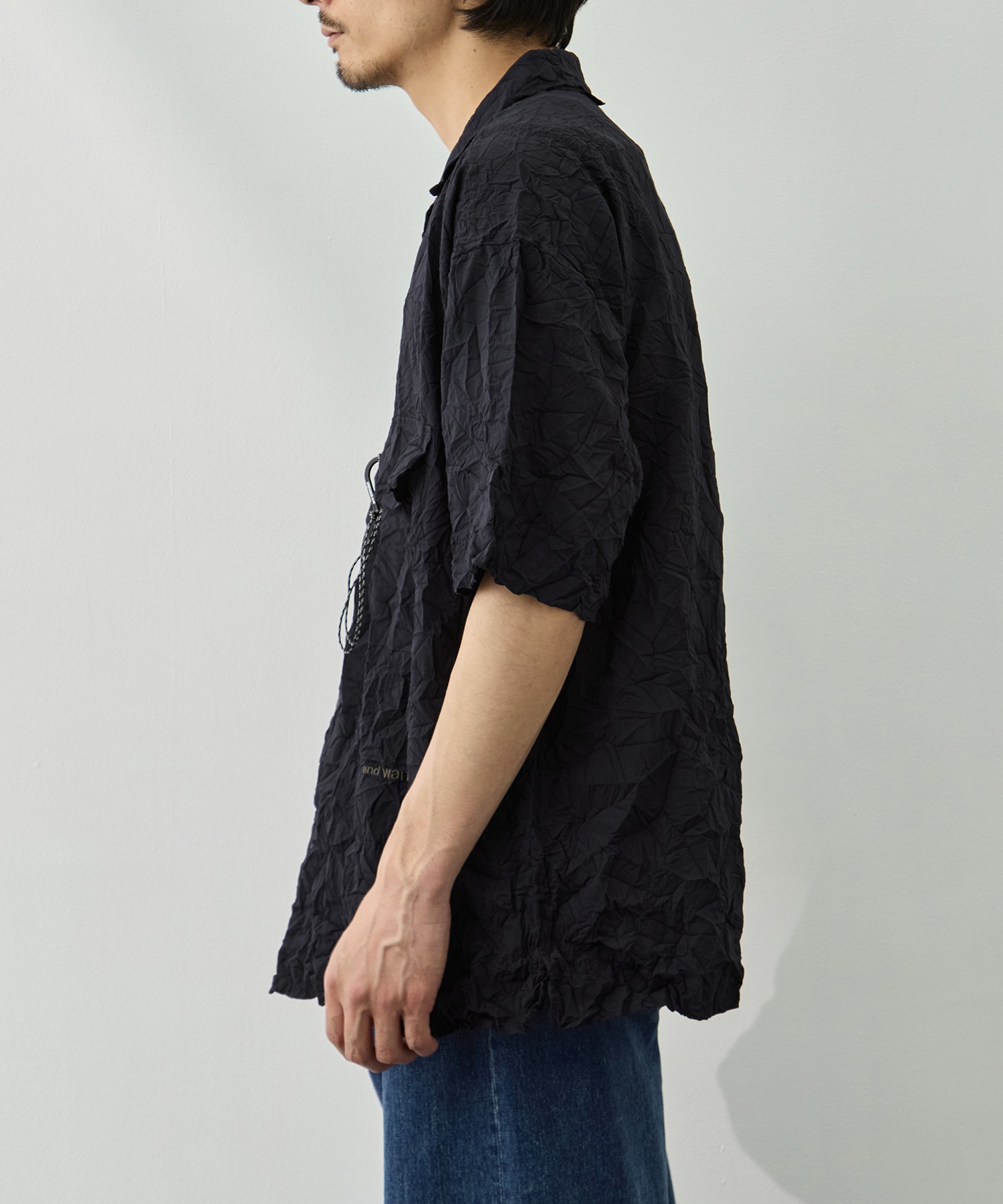 washer pleated open SS shirt and wander