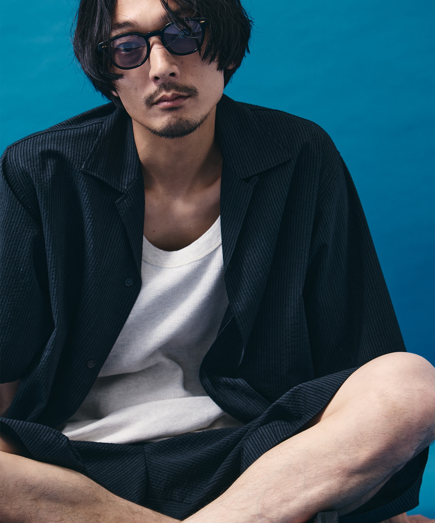別注OPEN COLLAR S/S SHIRT WITH HEM TAB marka