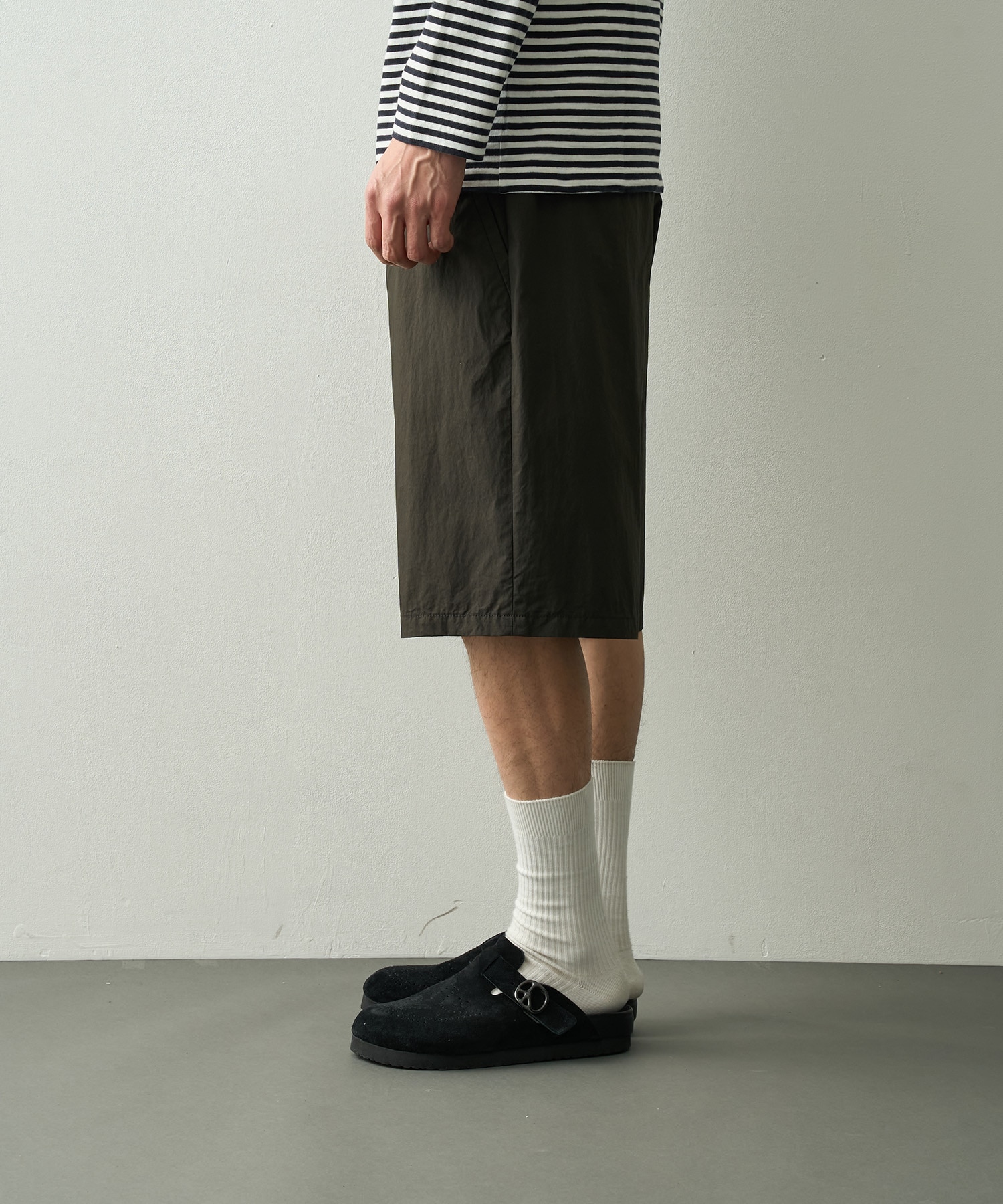 PC-035-3943-0020/BROWN/POPLIN EASY SHORTS PORTER CLASSIC