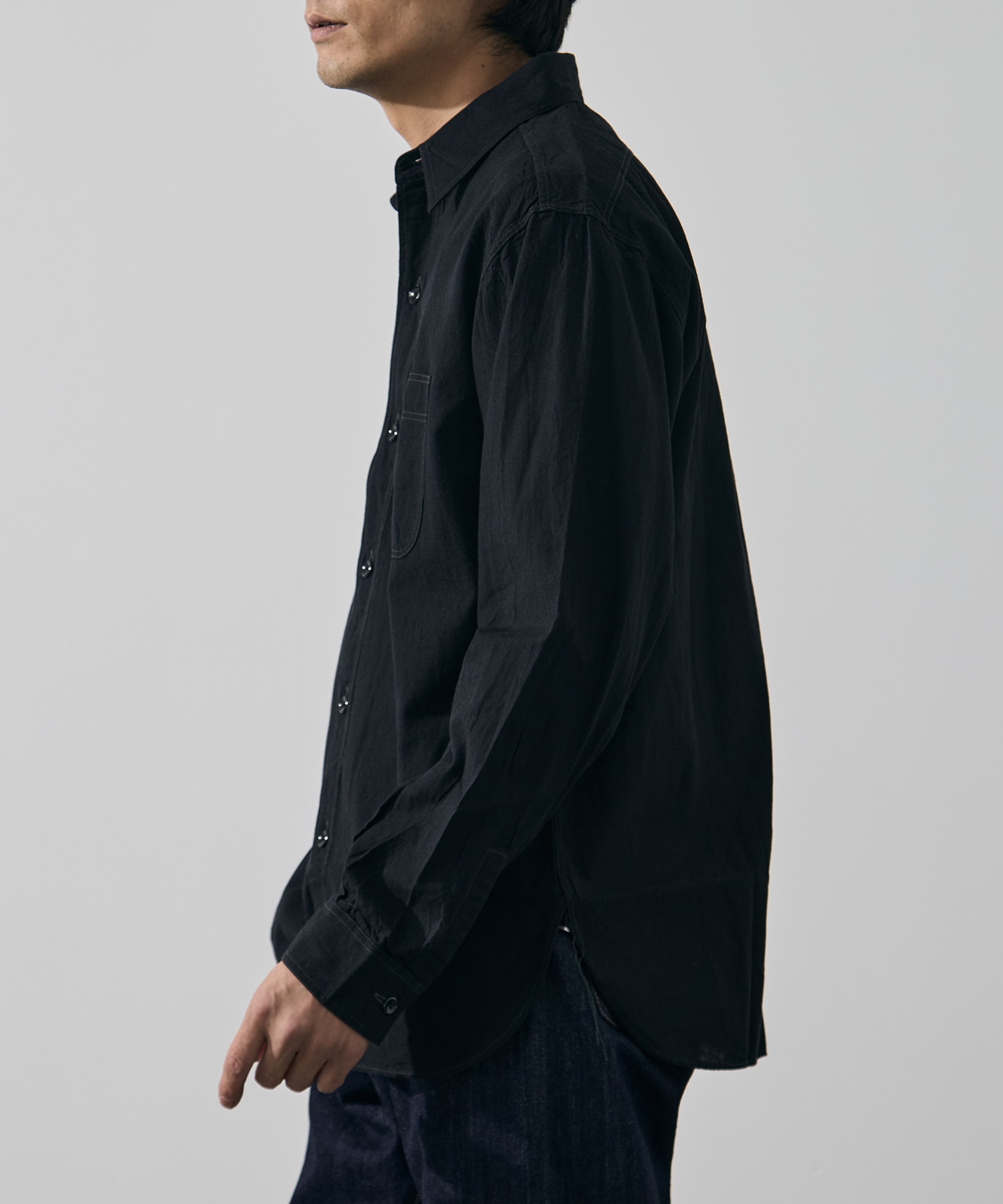 BLACK CHAMBRAY WORK SHIRT BUZZ RICKSON'S