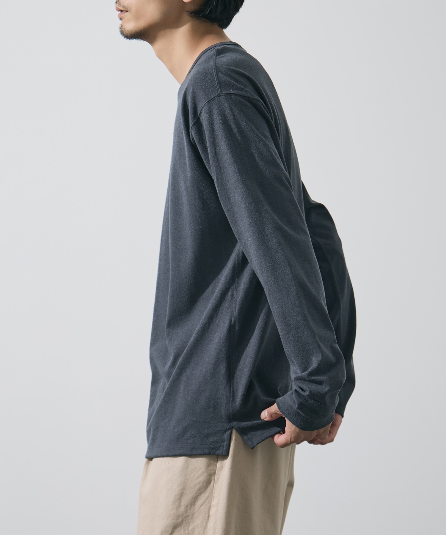 COTTON SILK NOIL PULLOVER YLEVE