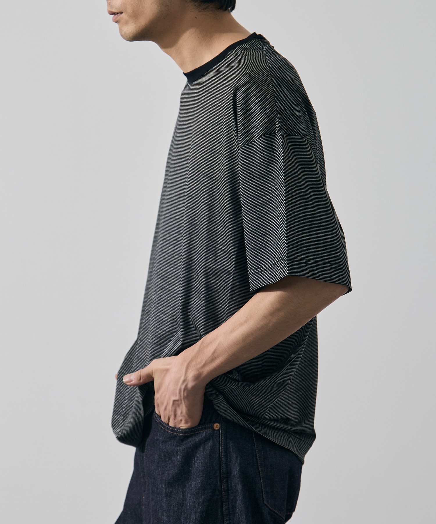 32G Wool Stripe SS Tee KANEMASA PHIL.