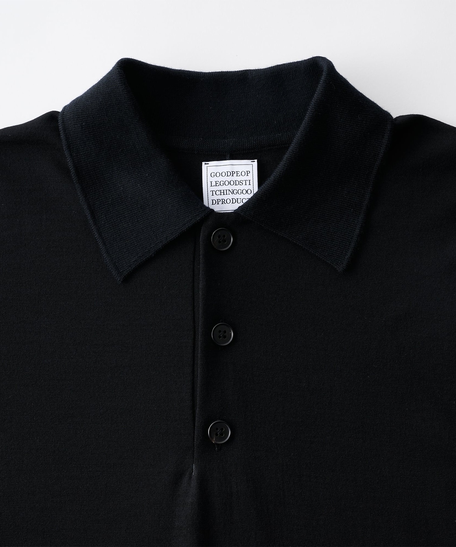 Knit Reduced Collar Polo GOOD PEOPLE GOOD STITCHING GOOD PRODUCT