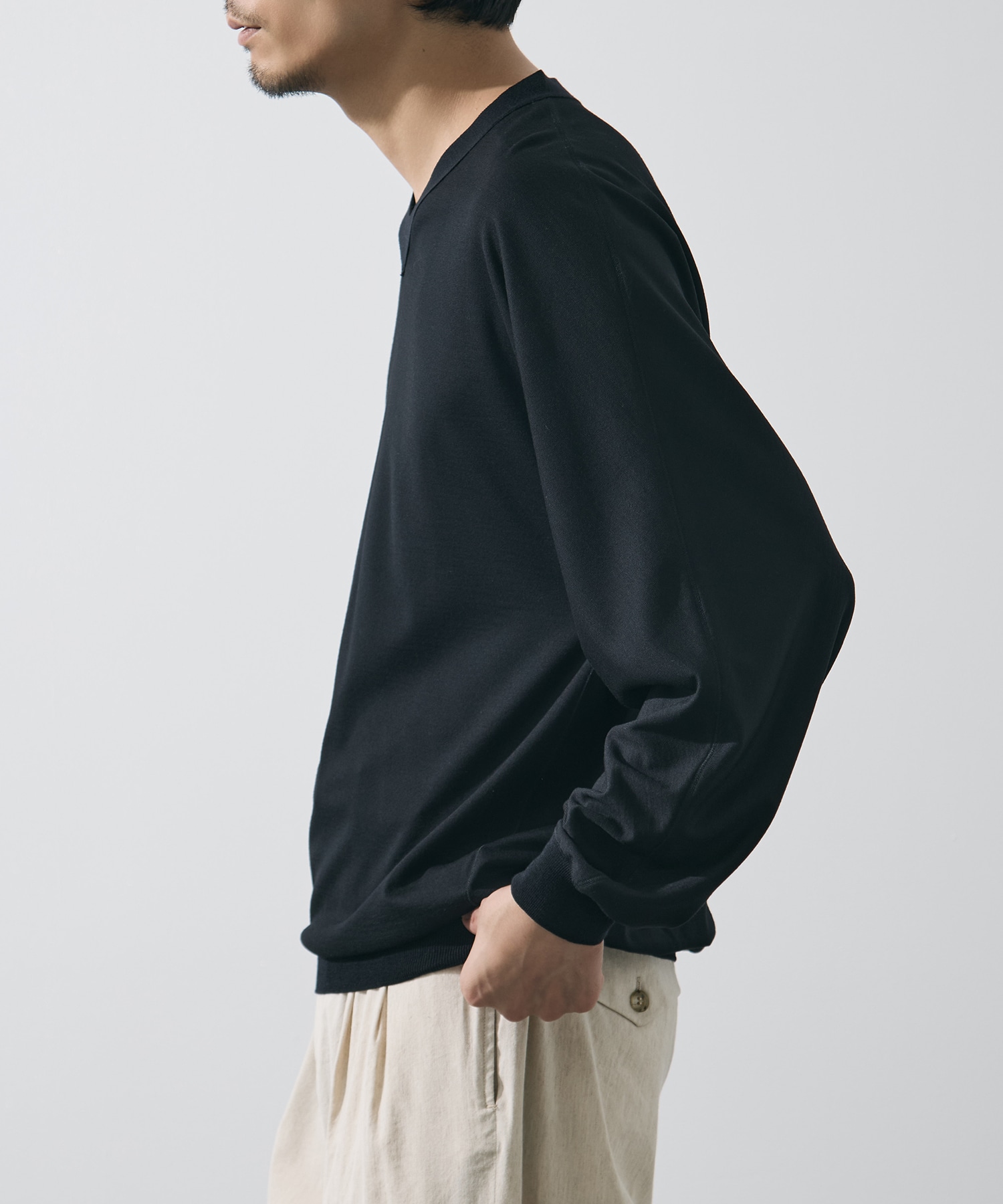 別注 Knit V Neck Pull Over GOOD PEOPLE GOOD STITCHING GOOD PRODUCT