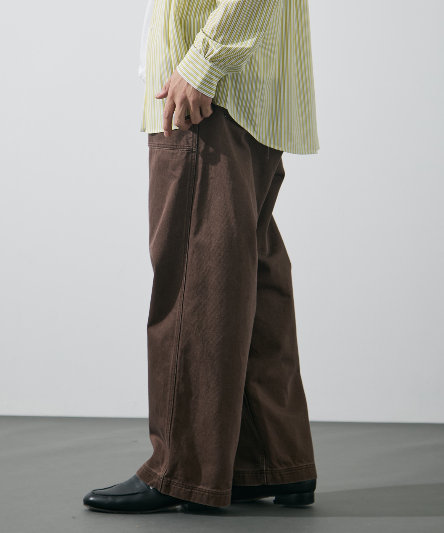 SUN-FADED COTTON TWILL PANTS YLEVE