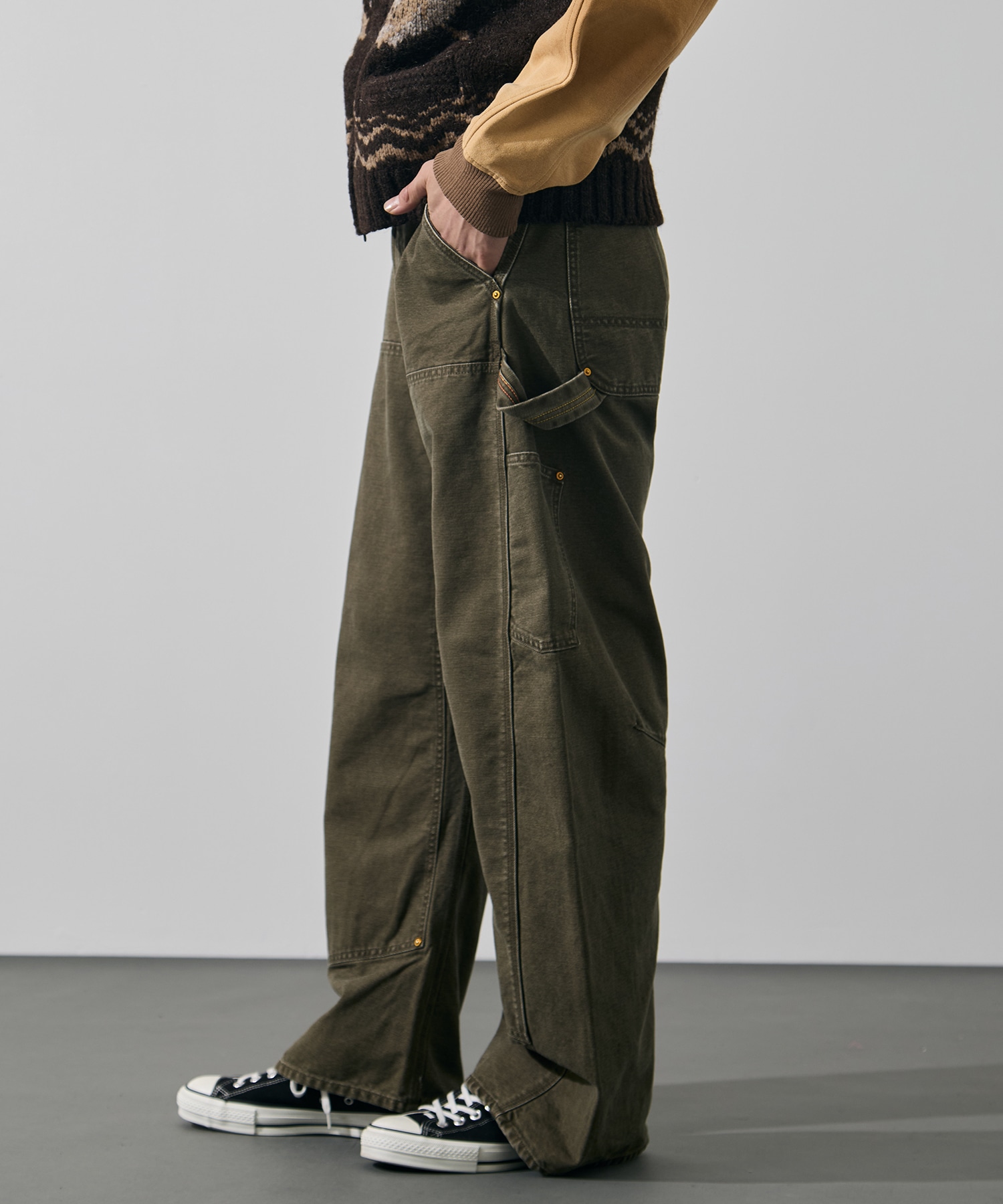 3D cutting painter pants KHOKI