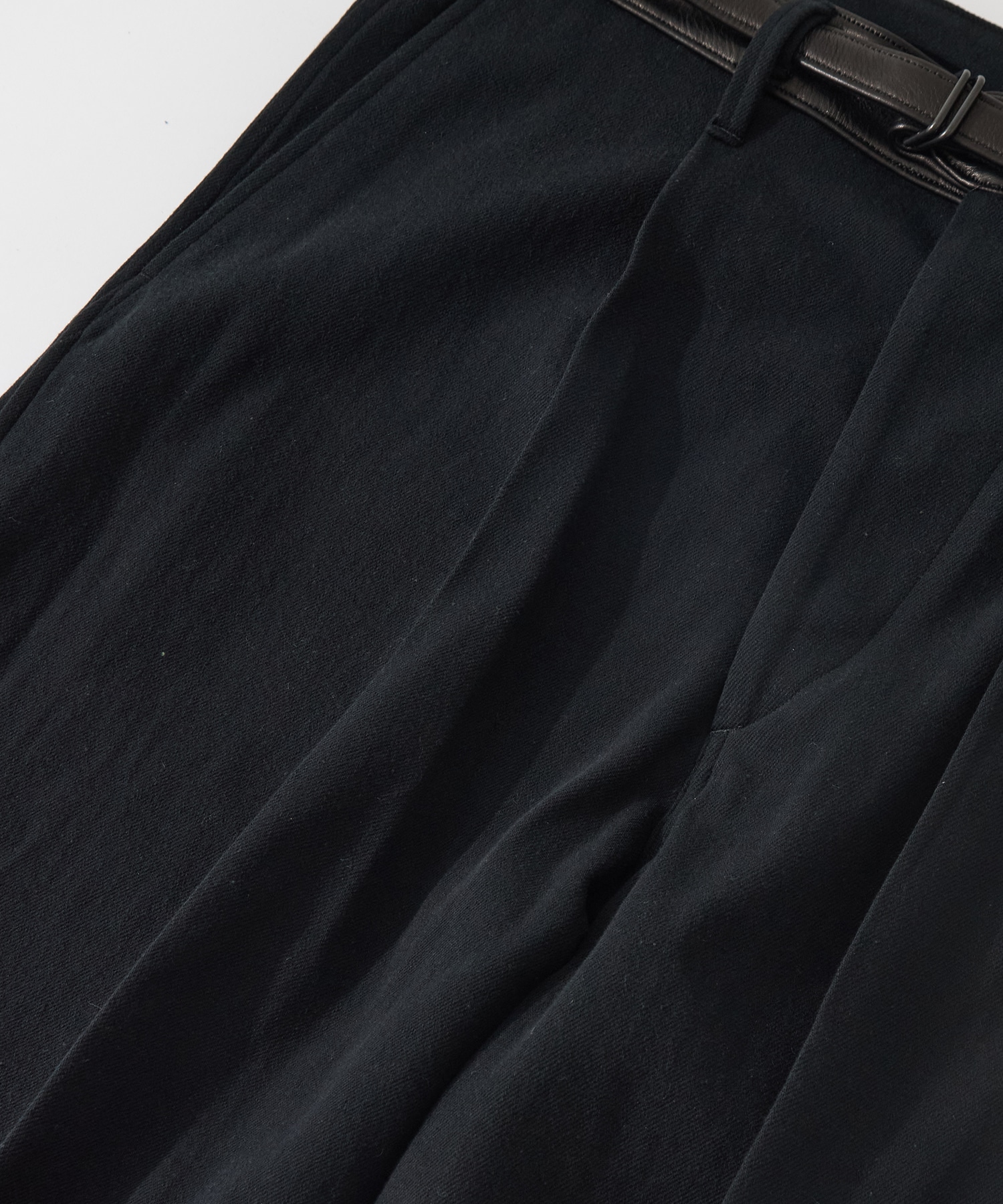 Denim-Leather Belted Trousers blurhms