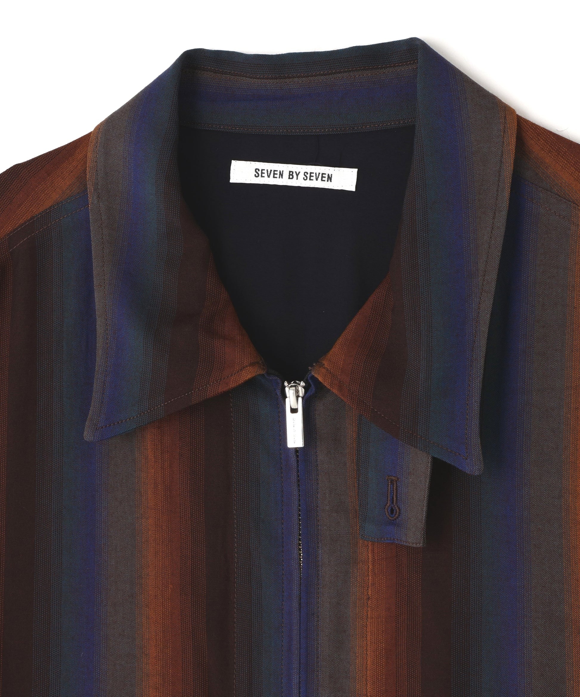 DRIZZLER JACKET -Wool Rayon Gradetion stripe- SEVEN BY SEVEN