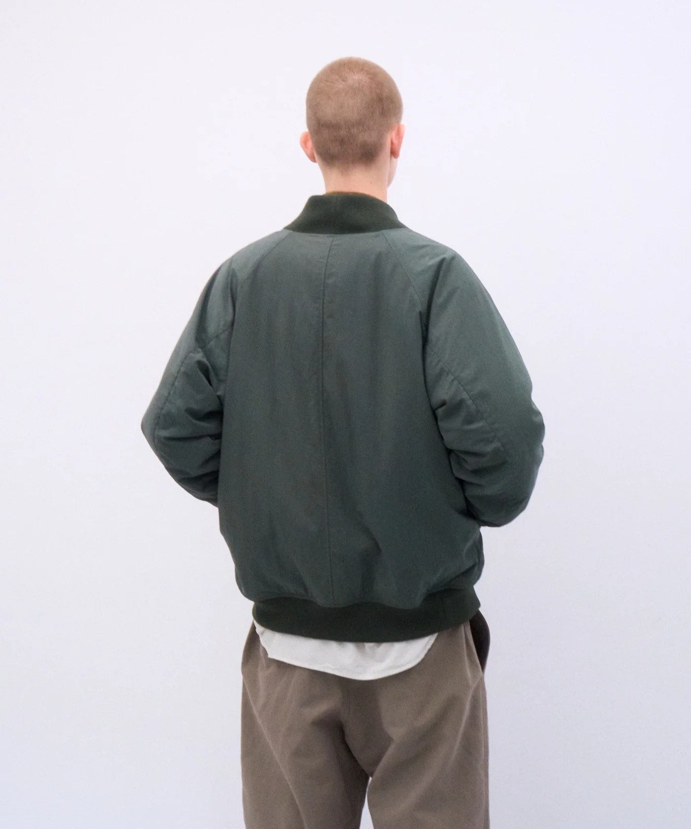 FIBRIL NYLON SATIN FLIGHT JACKET ATON