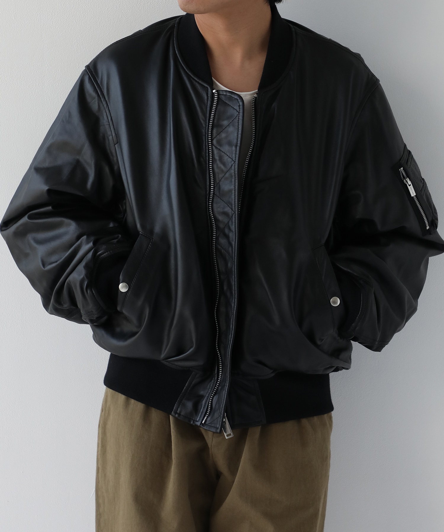 MA-1 LEATHER BLOUSON -Sheep Leather- SEVEN BY SEVEN