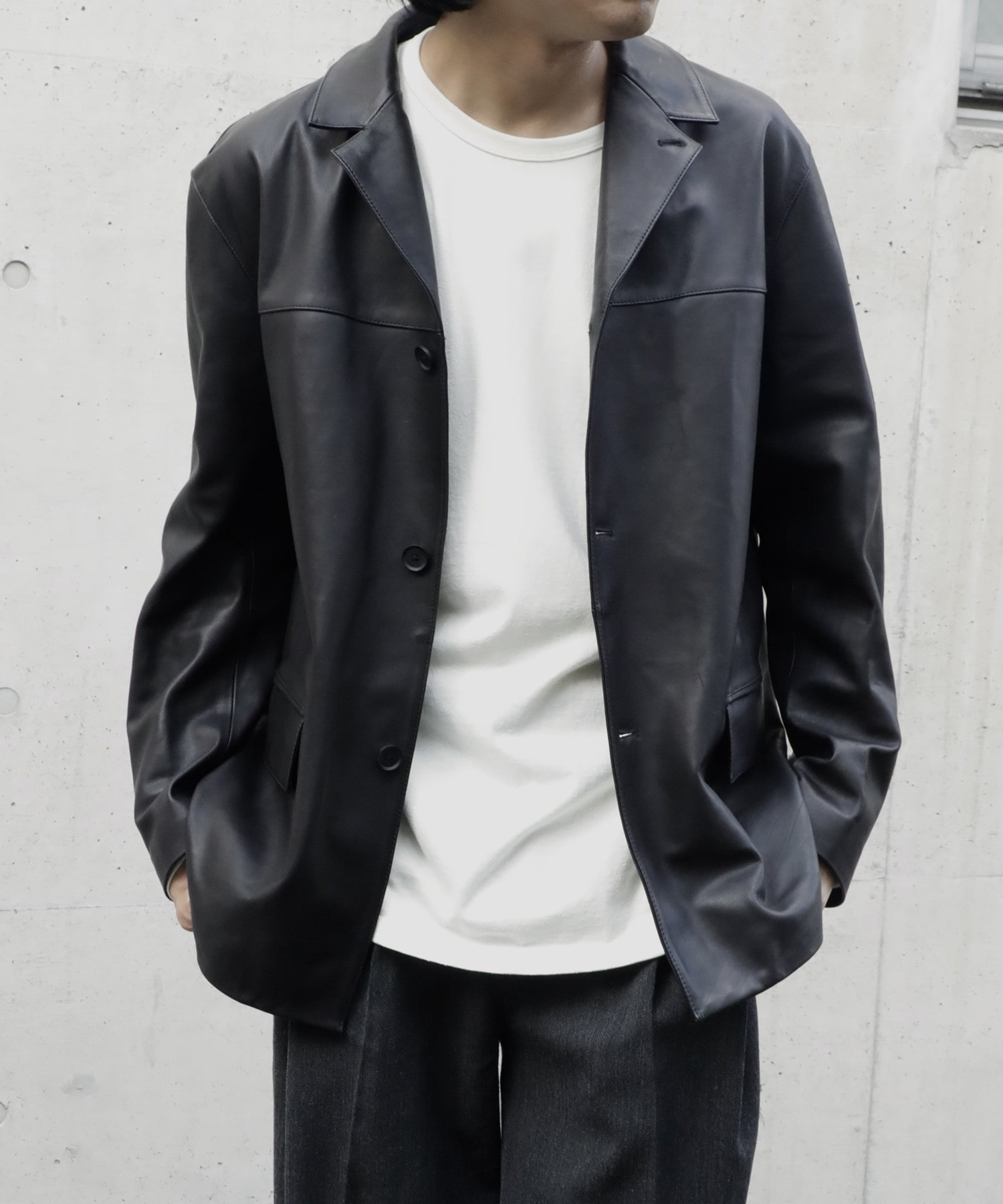 Calf Nappa Leather Jacket YOKE