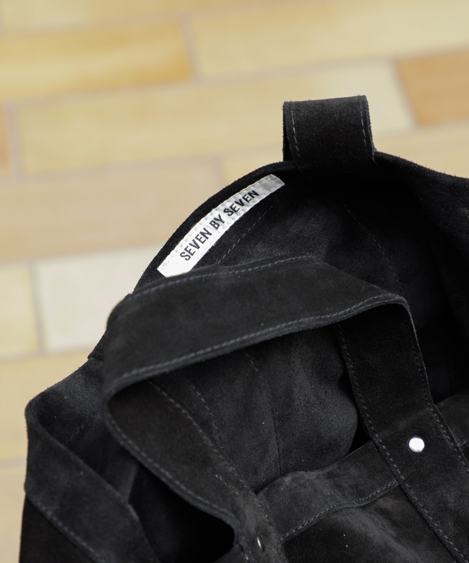 LEATHER TOTE BAG -Cow split leather- SEVEN BY SEVEN