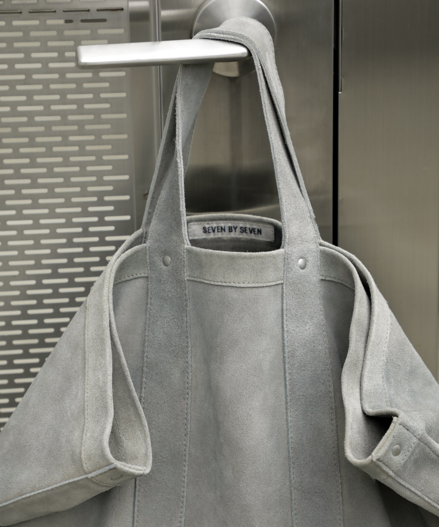 LEATHER TOTE BAG -Cow split leather- SEVEN BY SEVEN