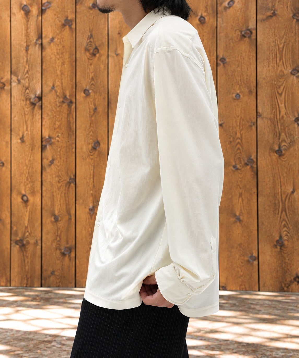 別注 36G Wool Fulling Stripe Modest Shirt KANEMASA PHIL.