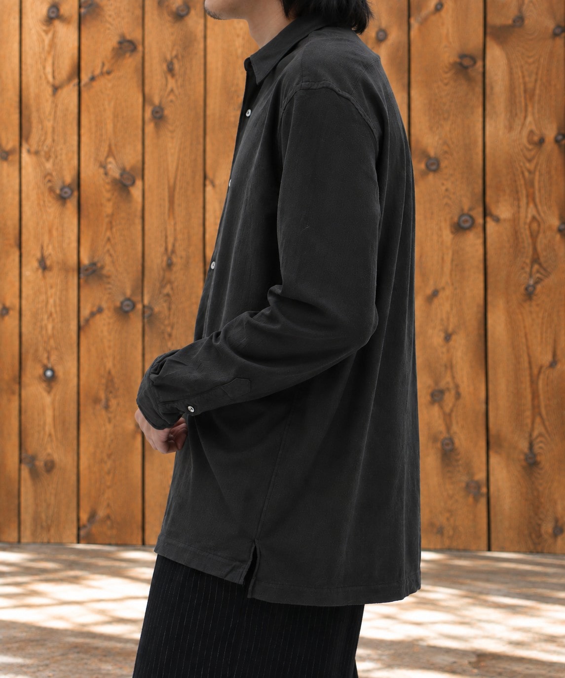 別注 36G Wool Fulling Stripe Modest Shirt KANEMASA PHIL.