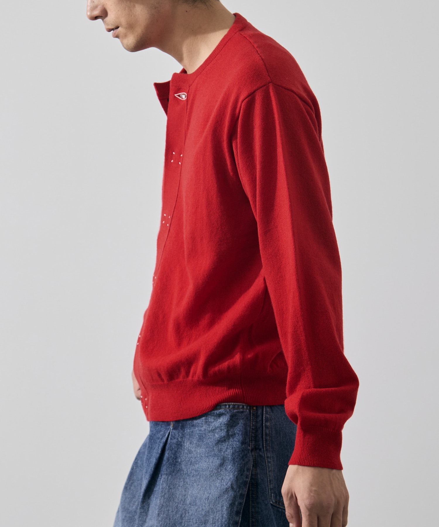 Wool knit cardigan KHOKI