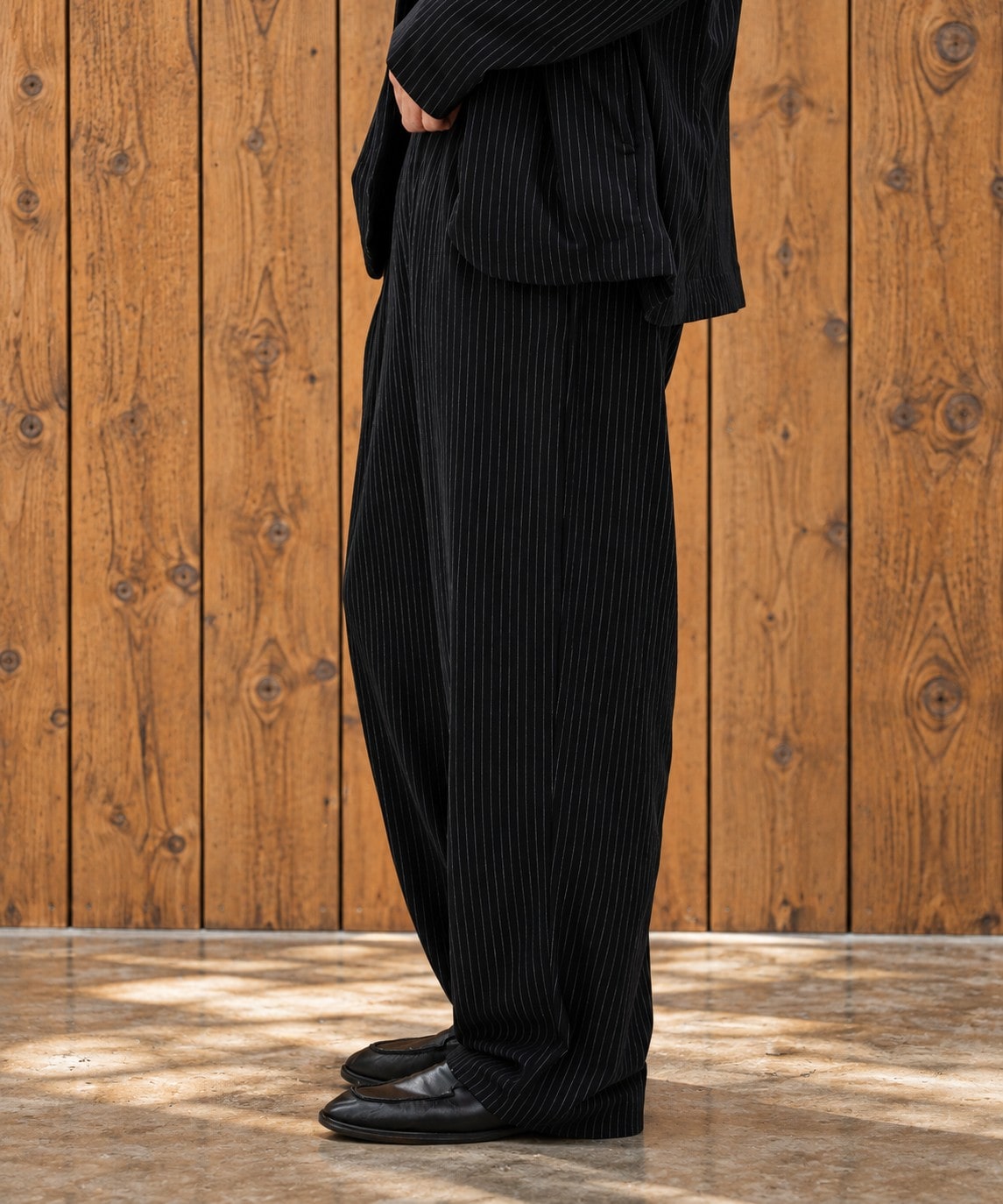 36G Wool Fulling Stripe Pants KANEMASA PHIL.