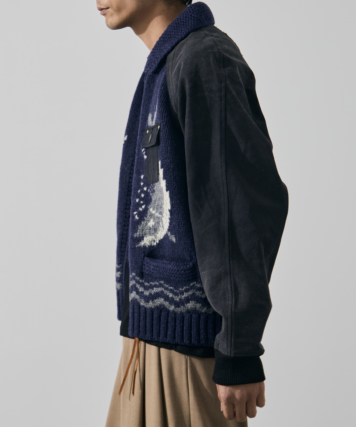 Combination cowichan sweater KHOKI