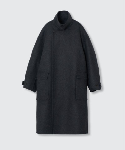 Wool Cashmere Double Breasted Rever Coat YOKE