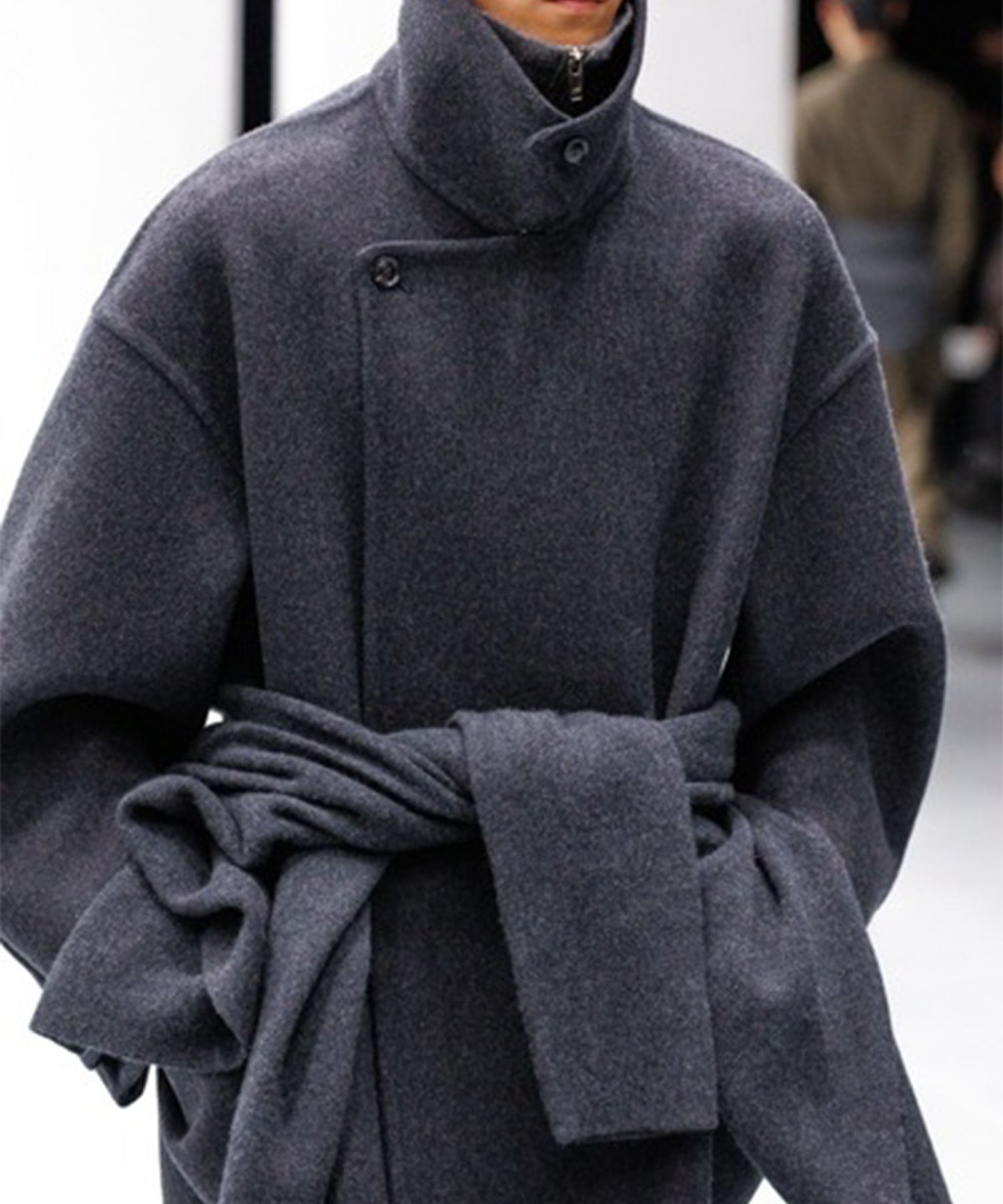 Wool Cashmere Double Breasted Rever Coat YOKE