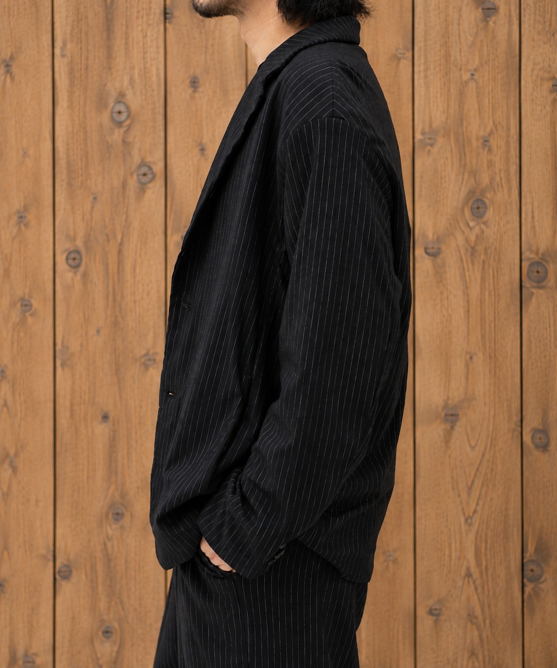 別注 36G Wool Fulling Stripe 2B Jacket KANEMASA PHIL.