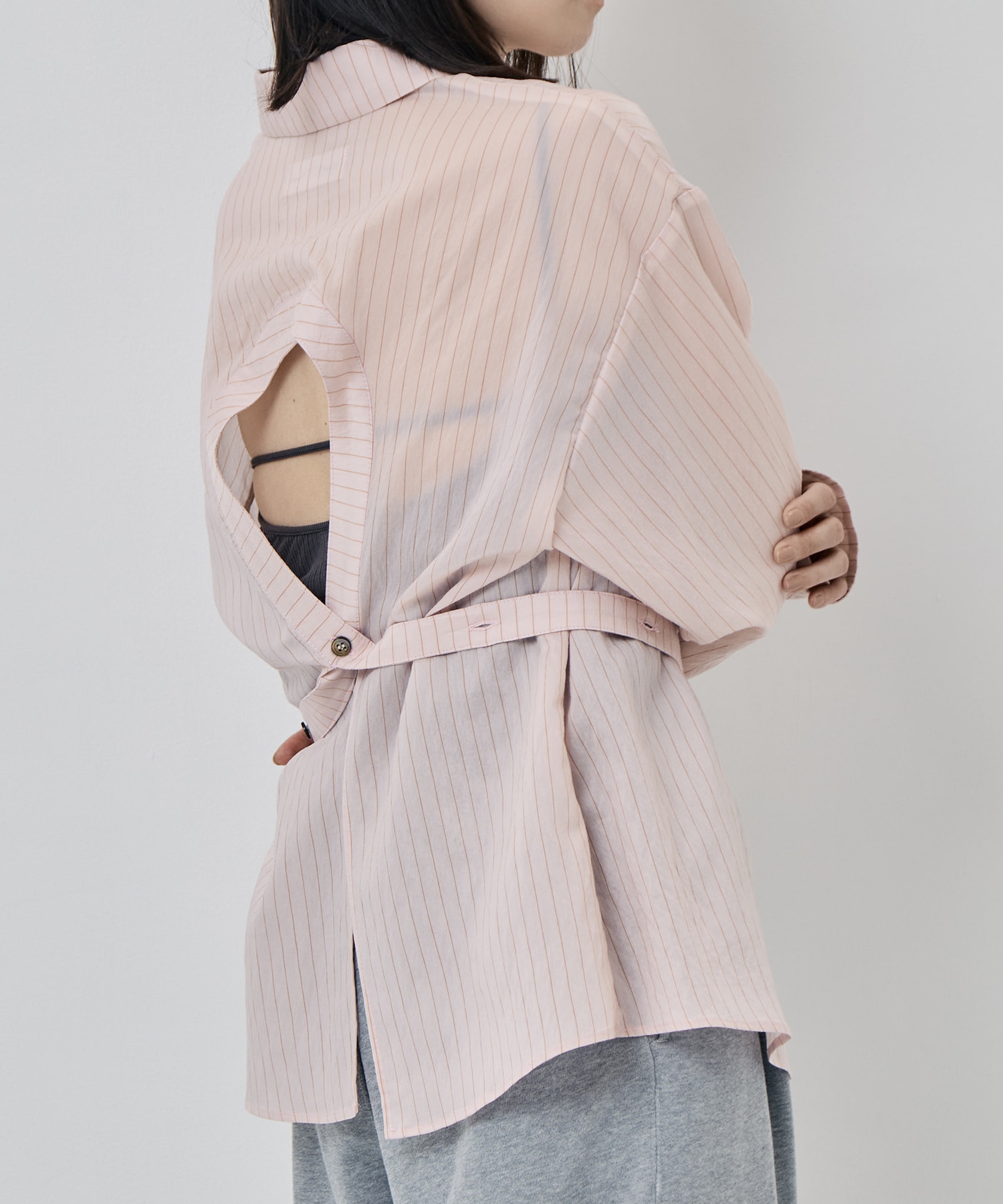 STRIPE BACK OPEN SHIRTS muller of yoshiokubo