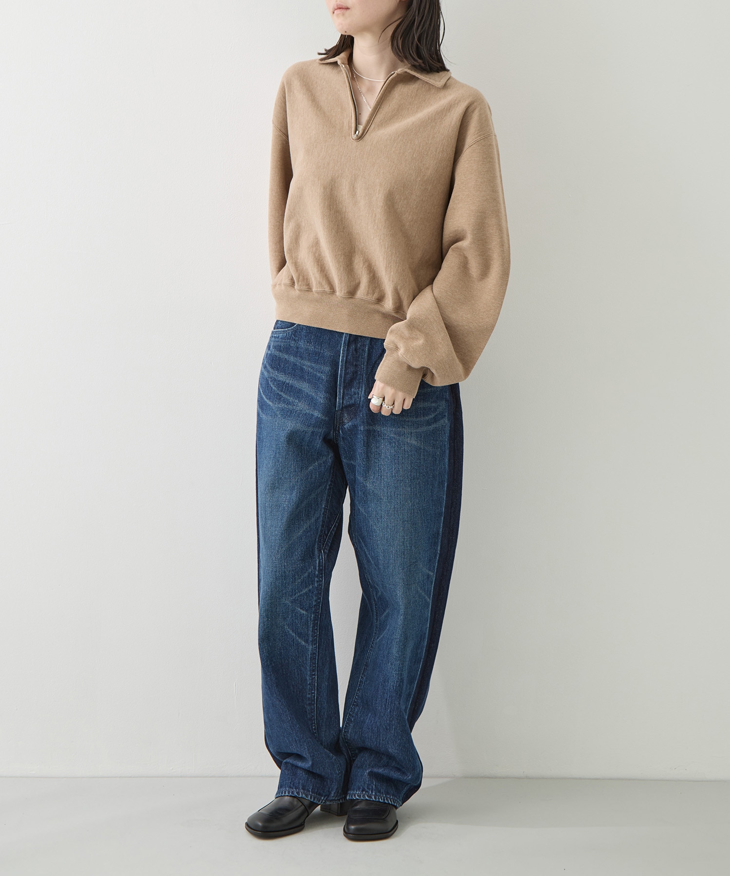 Thin-Sweat Harf-Zip P/O blurhmsROOTSTOCK