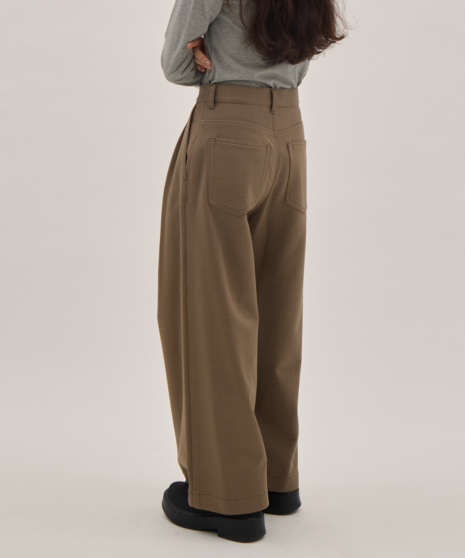Hard Compact French Terry Wide Pants PHEENY