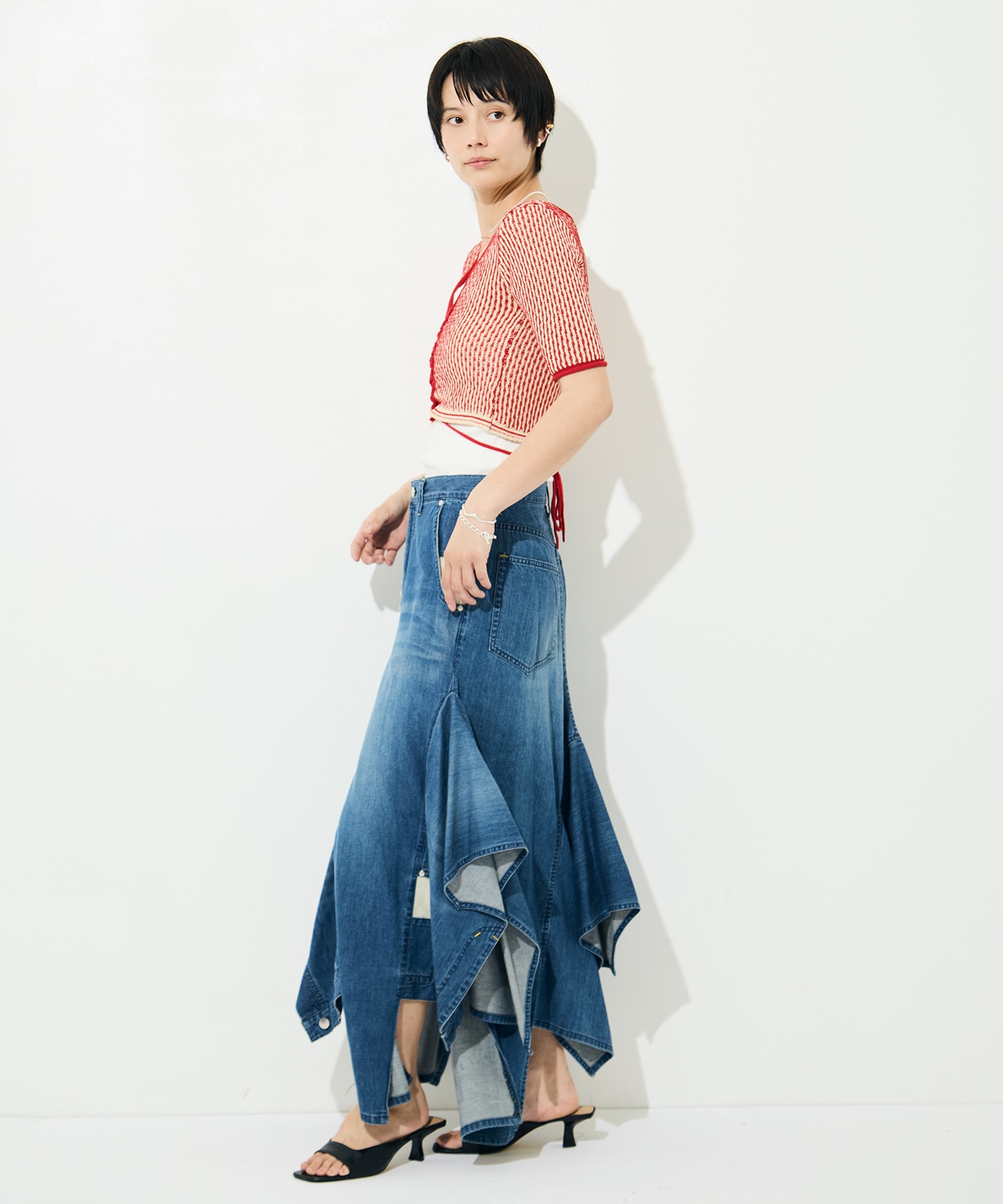 DOUBLE DENIM SKIRT BELPER